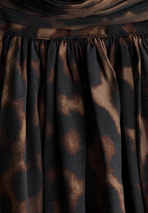 H&M - Draped blouse - brown/leopard print