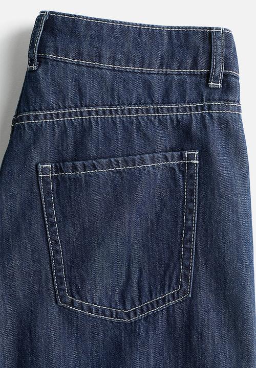 H&M - Wide regular waist jeans - dark denim blue