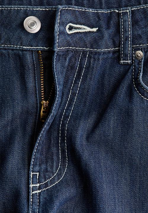 H&M - Wide regular waist jeans - dark denim blue