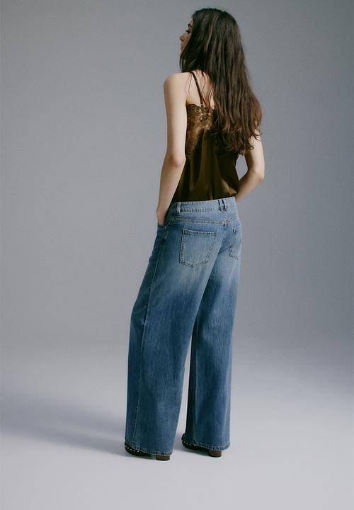 H&M - Wide regular waist jeans - denim blue