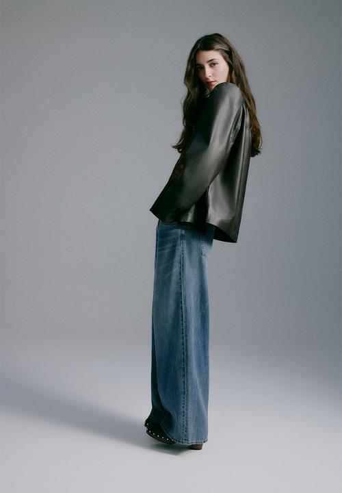 H&M - Wide regular waist jeans - denim blue