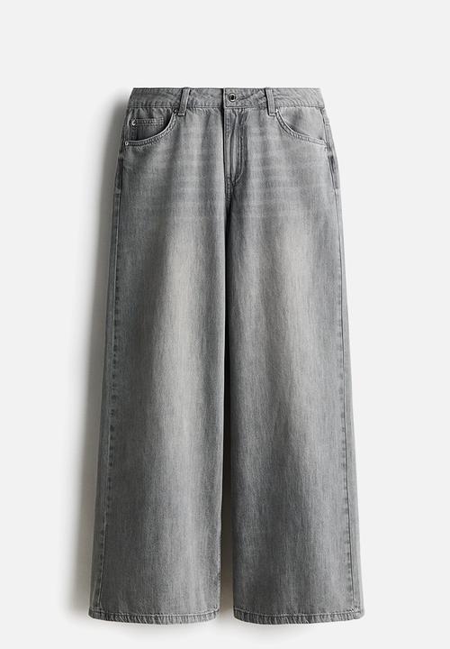H&M - Wide regular waist jeans - grey