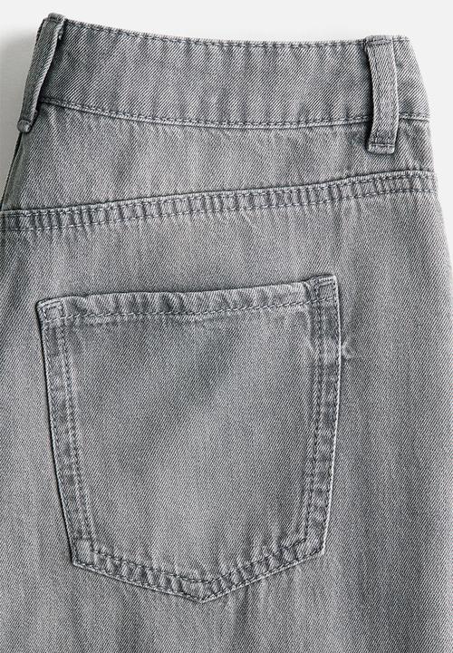 H&M - Wide regular waist jeans - grey