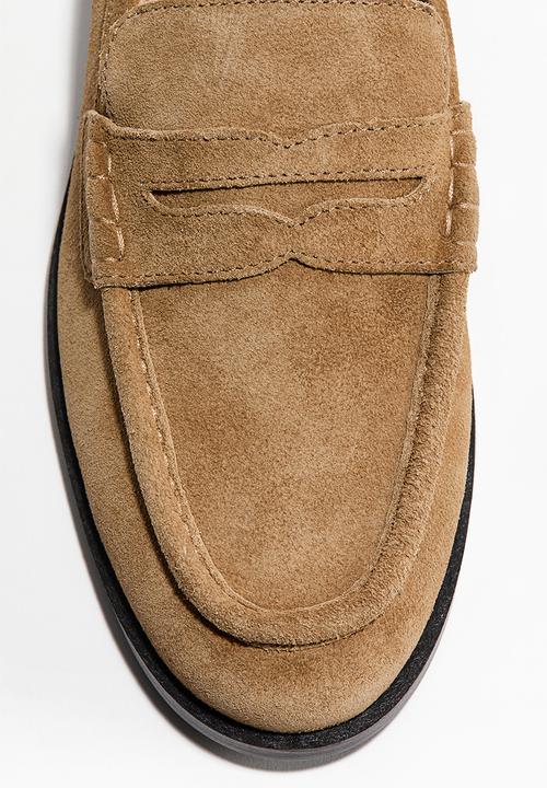 H&M - Split suede loafers - beige