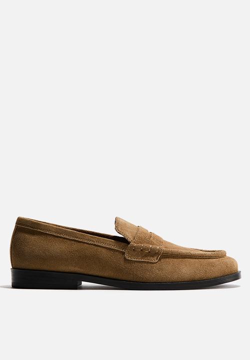 H&M - Split suede loafers - beige