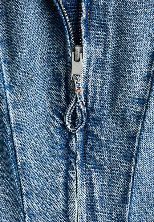 H&M - Flared-skirt denim dress - denim blue