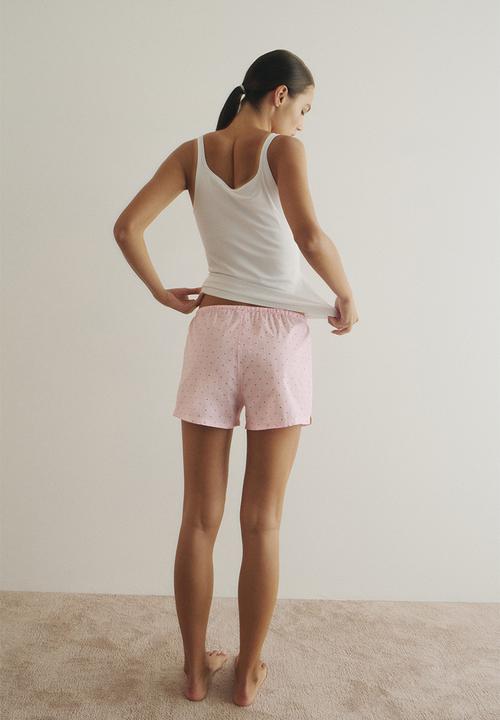 H&M - 2-pack pyjama shorts - pink/striped