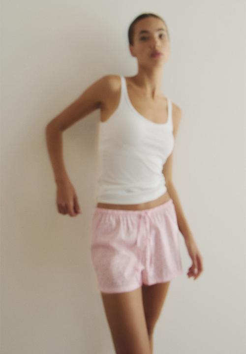 H&M - 2-pack pyjama shorts - pink/striped