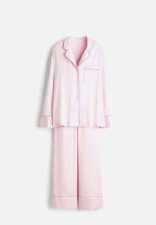 H&M - Satin pyjamas - light pink