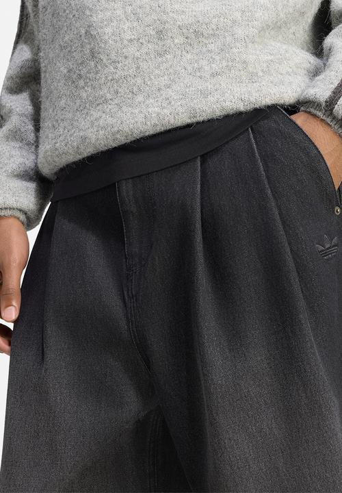 adidas Originals -  Originals Jeans Mid-Rise Wide Leg Denim  - True Black 
