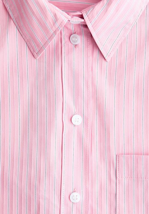 H&M - Oversized shirt - pink/striped