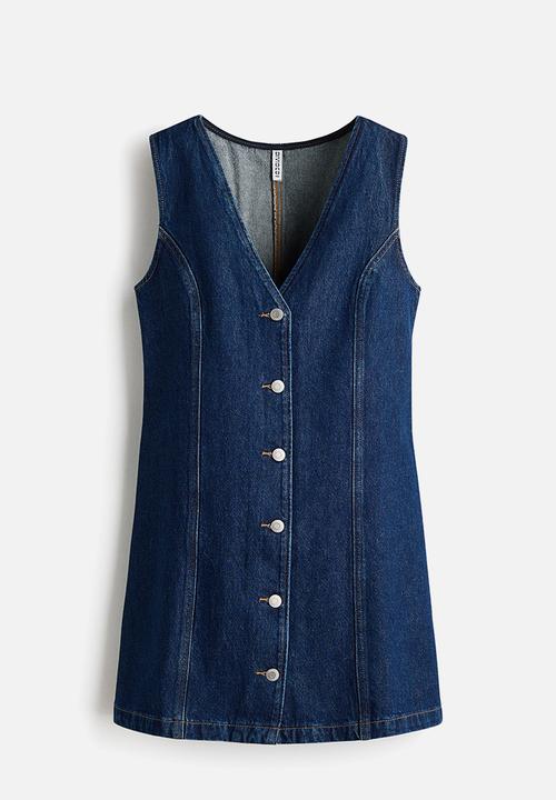 H&M - Denim mini dress - dark denim blue