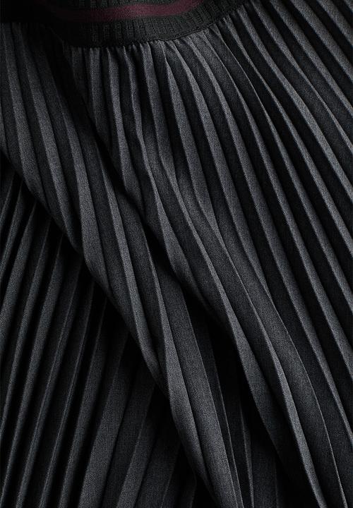 H&M - Pleated mini skirt - dark grey