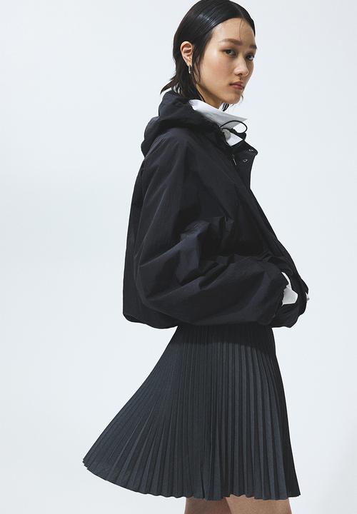 H&M - Pleated mini skirt - dark grey