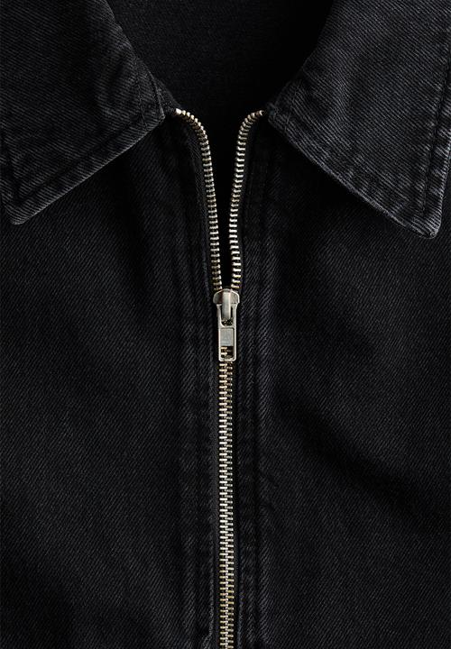 H&M - Collared denim jacket - washed black