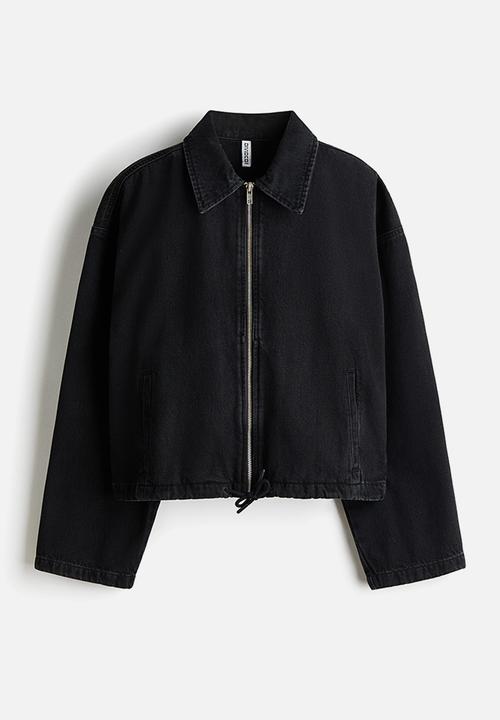 H&M - Collared denim jacket - washed black