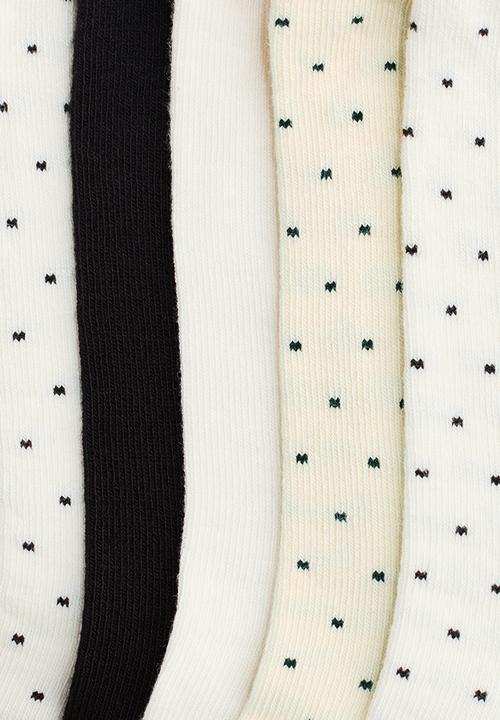 H&M - 5-pack socks - white/spotted
