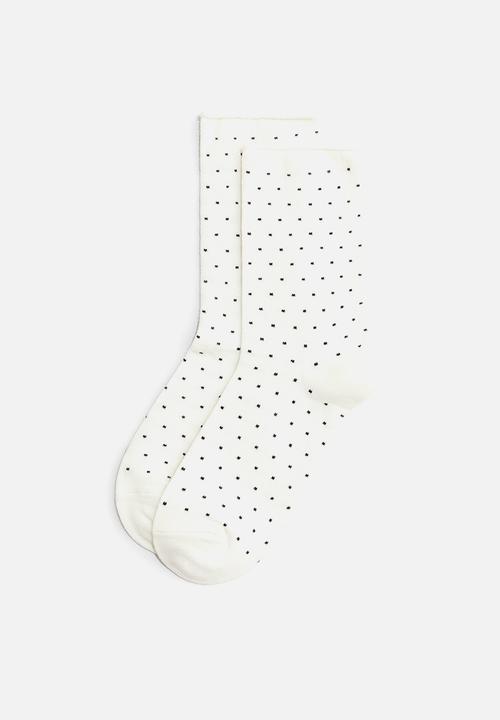 H&M - 5-pack socks - white/spotted