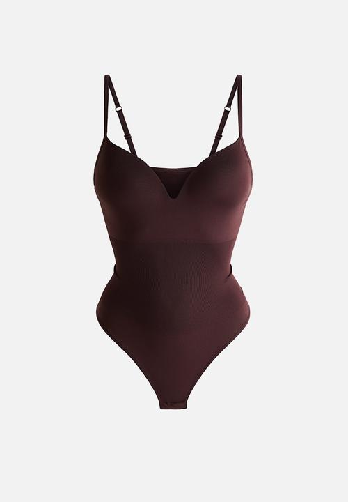 H&M - Seamless light shape body - dark brown