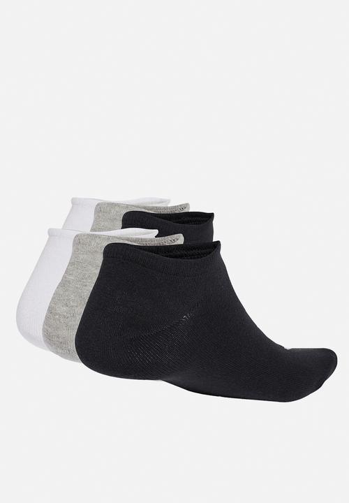 adidas Originals - Liner Socks 6 Pairs - White/medium grey heather/black