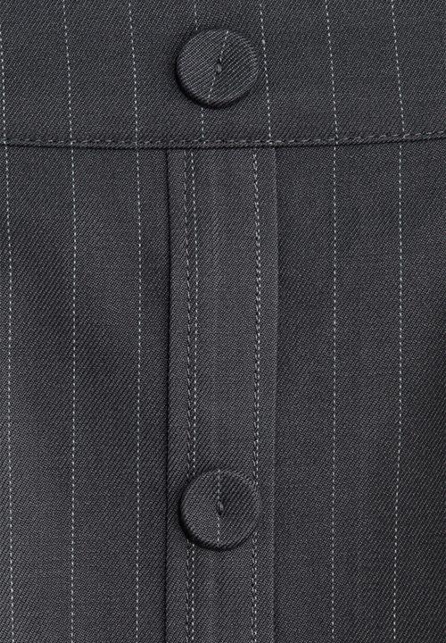 H&M - Pleated twill skort - dark grey/pinstriped