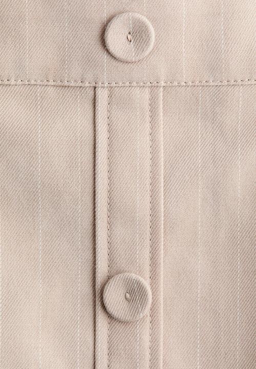 H&M - Pleated twill skort - beige/pinstriped