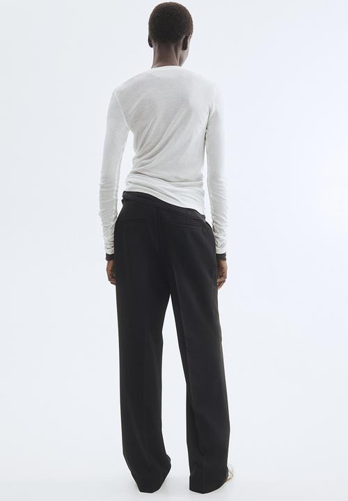 H&M - Tailored twill trousers - black