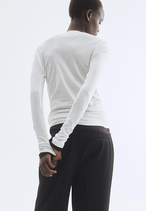 H&M - Tailored twill trousers - black