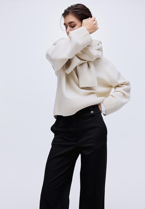 H&M - Bootcut twill trousers - black