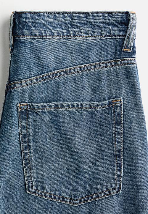 H&M - Wide high waist jeans - denim blue