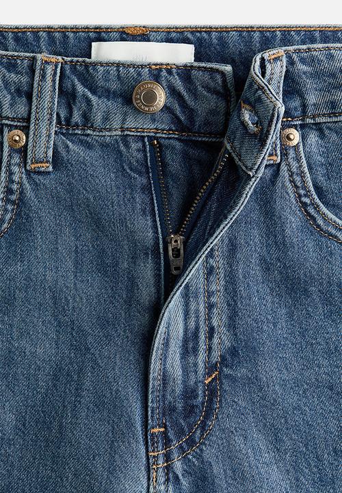 H&M - Wide high waist jeans - denim blue