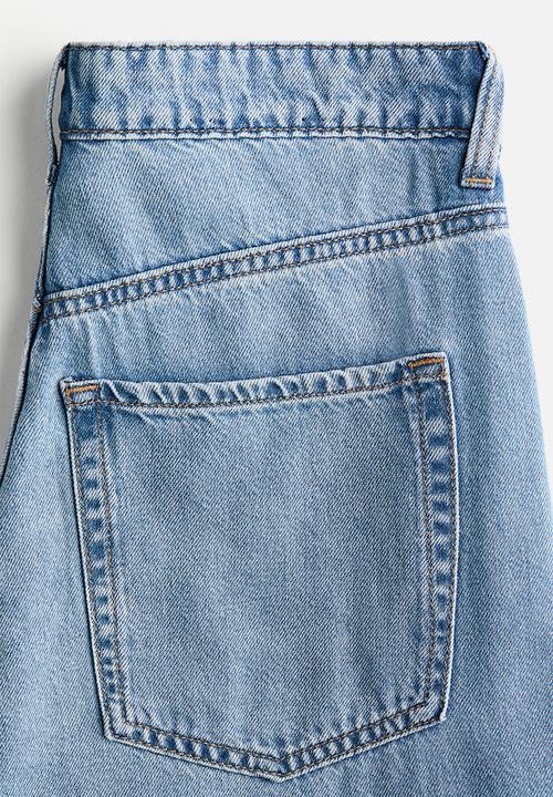H&M - Wide high waist jeans - denim blue