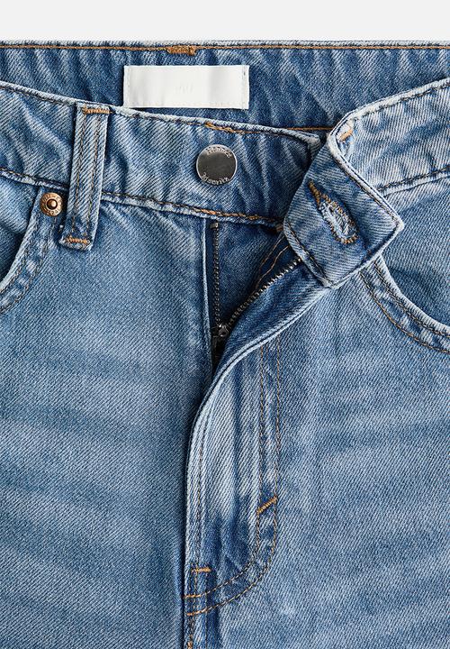 H&M - Wide high waist jeans - denim blue