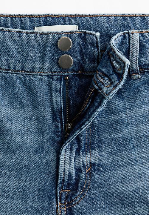 H&M - Wide high waist jeans - denim blue