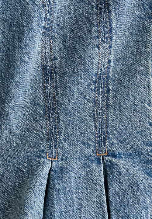H&M - Denim peplum blouse - denim blue