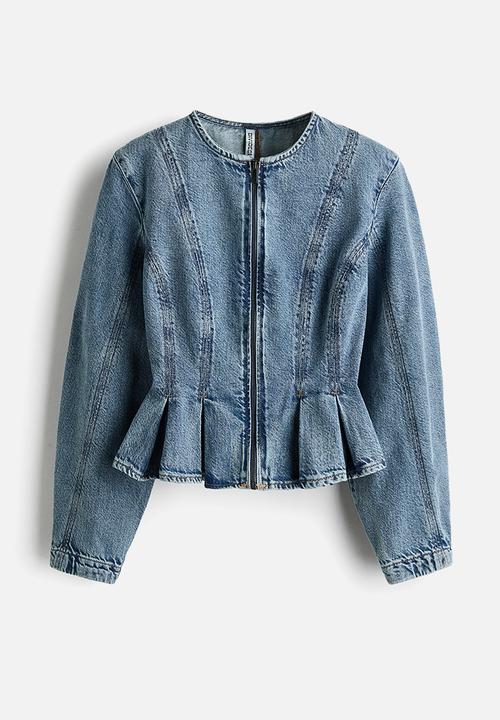 H&M - Denim peplum blouse - denim blue