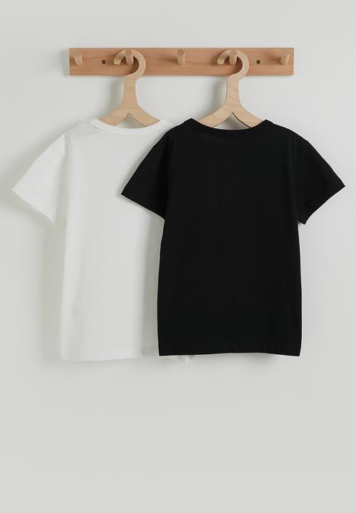 Pop Candy - 2 pack tee - white/black