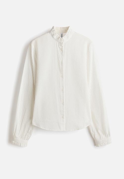 H&M - Frill-collared blouse - white