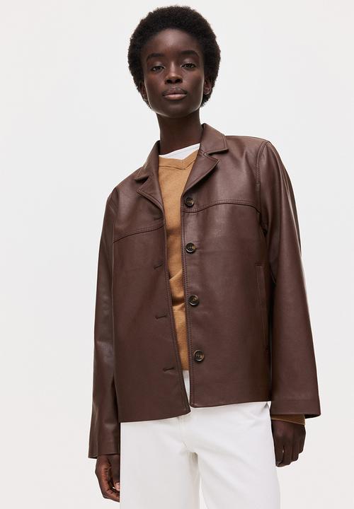 H&M - Coated jacket - dark brown