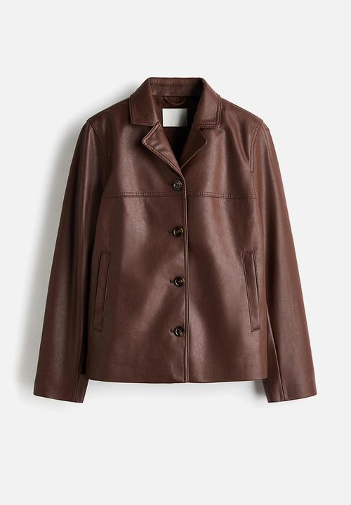H&M - Coated jacket - dark brown