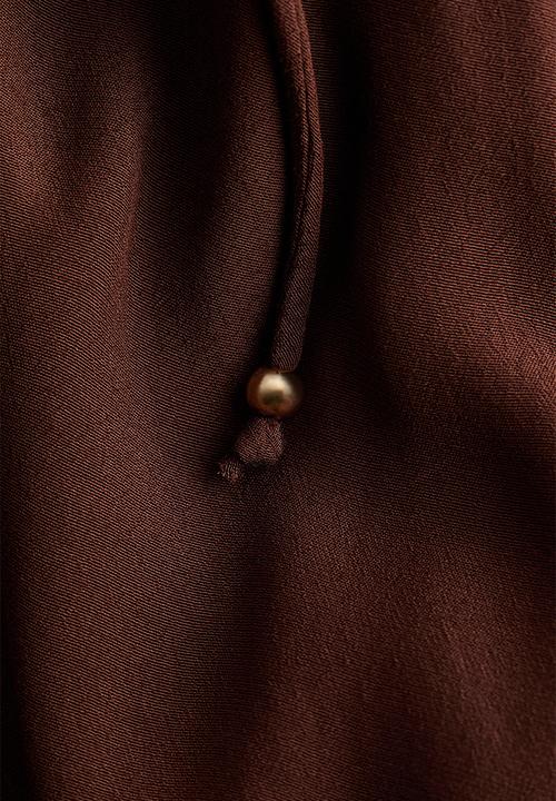 H&M - Oversized viscose blouse - dark brown