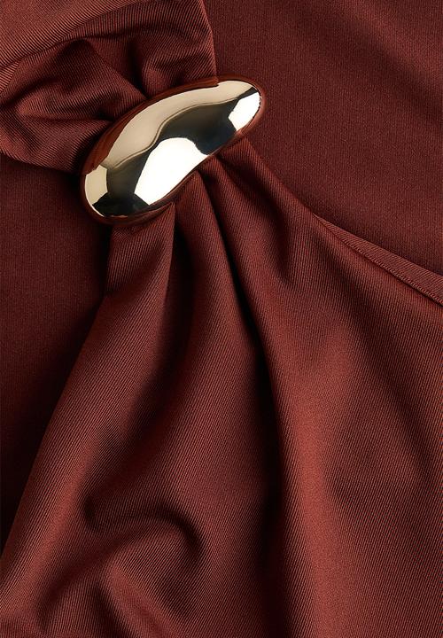 H&M - Draped top - rust red