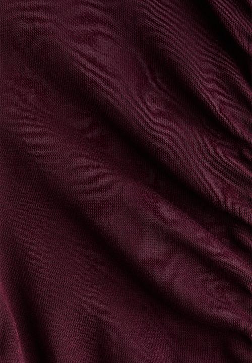 H&M - Draped cotton top - burgundy