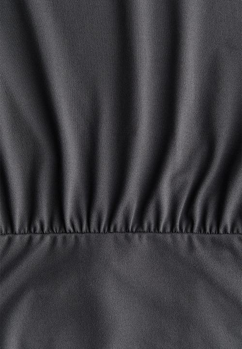 H&M - Gathered jersey top - dark grey