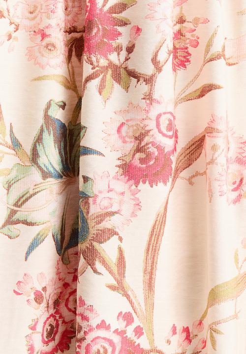 H&M - Button-front viscose-blend dress - light beige/floral