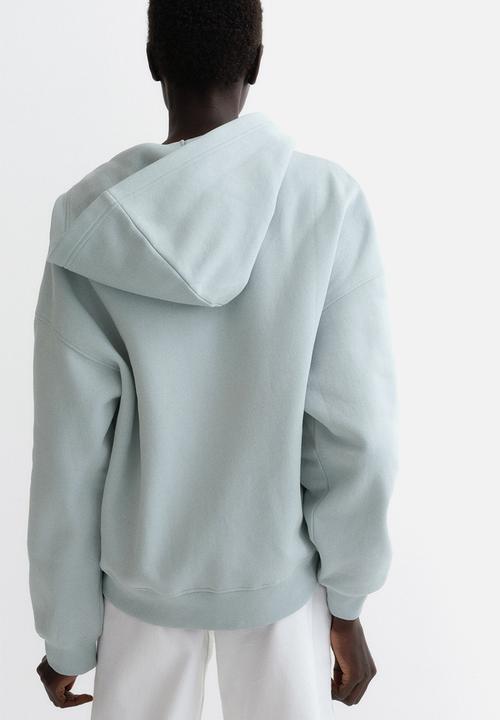 H&M - Zip-through hoodie - light blue