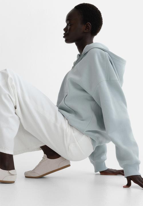 H&M - Zip-through hoodie - light blue