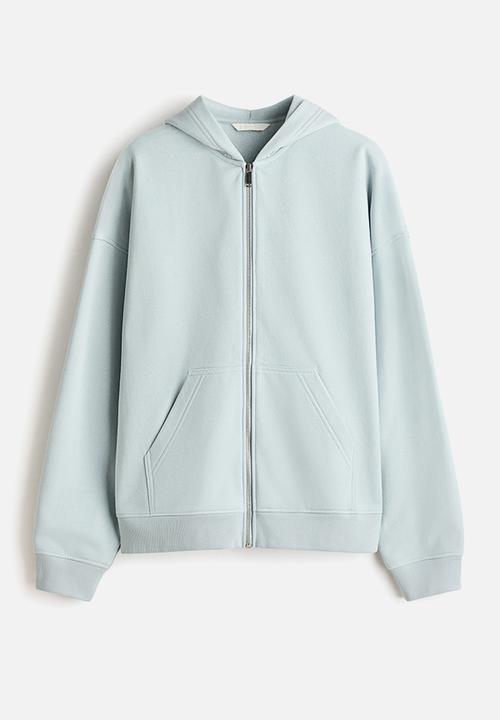 H&M - Zip-through hoodie - light blue