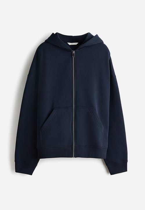 H&M - Zip-through hoodie - navy blue