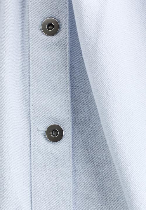 H&M - Shoulder-pad twill shirt - light blue